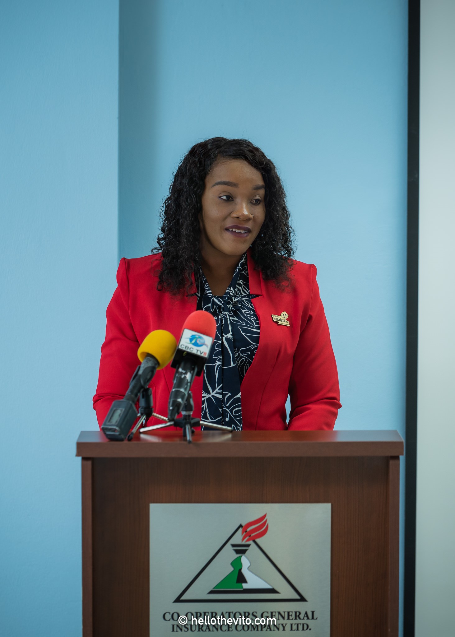 Junelle Brathwaite, Consulting Support presenting the Vote of thanks